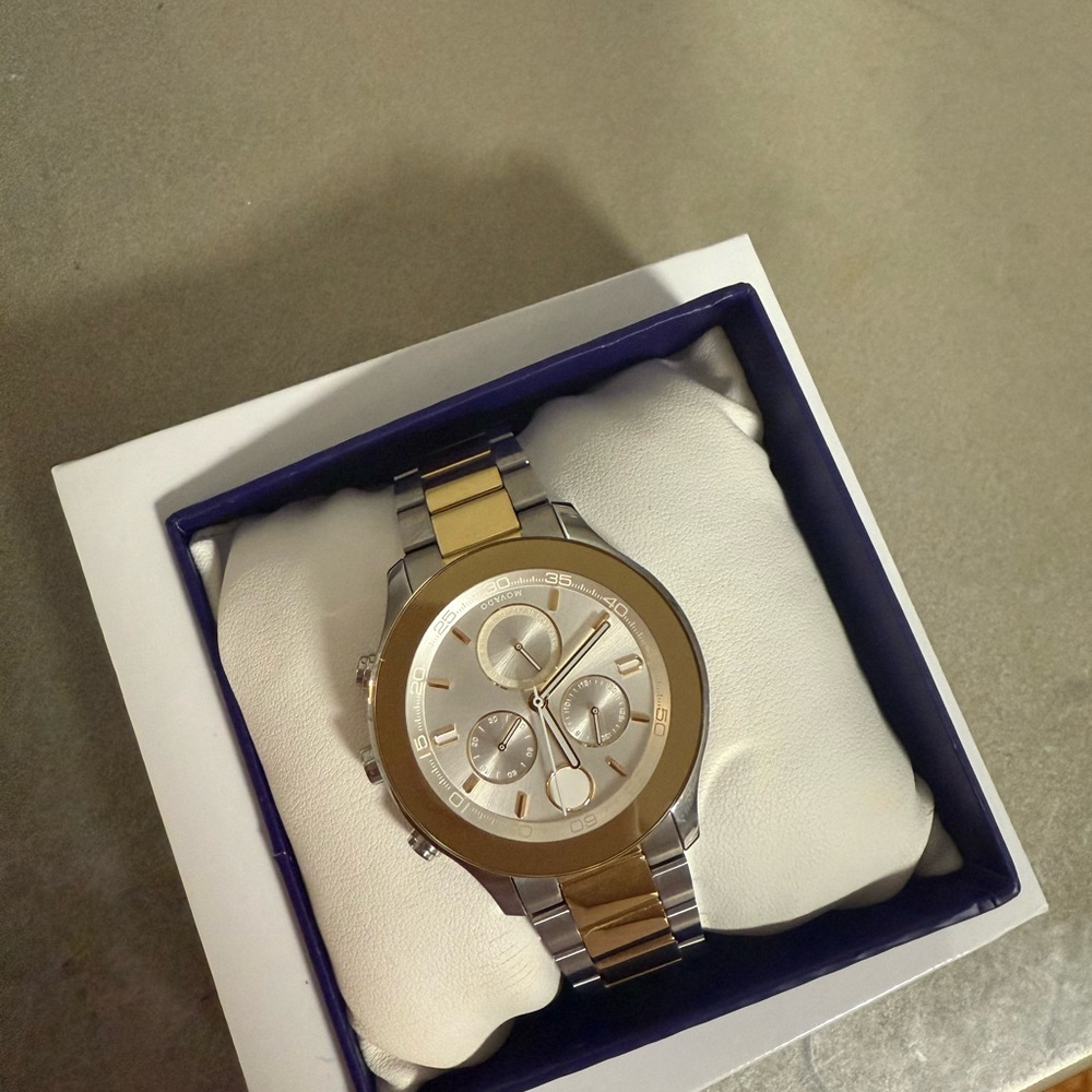 Women's Swiss Chronograph BOLD Two-Tone Stainless Steel Bracelet Watch 39mm